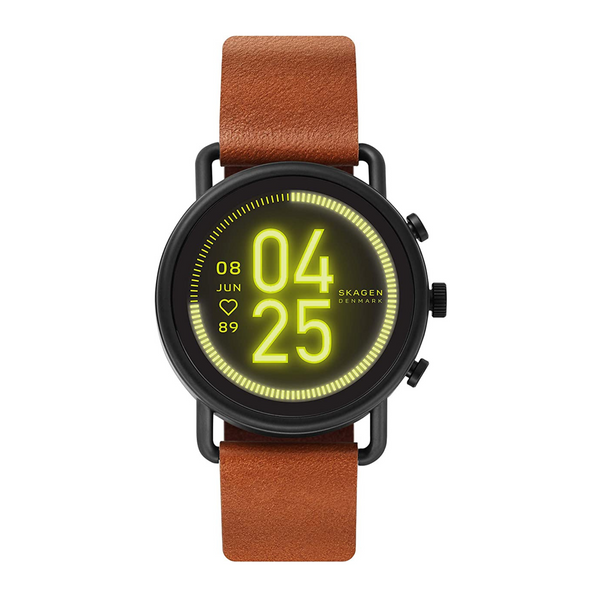 Skagen Stainless Steel and Leather Touchscreen Smartwatch