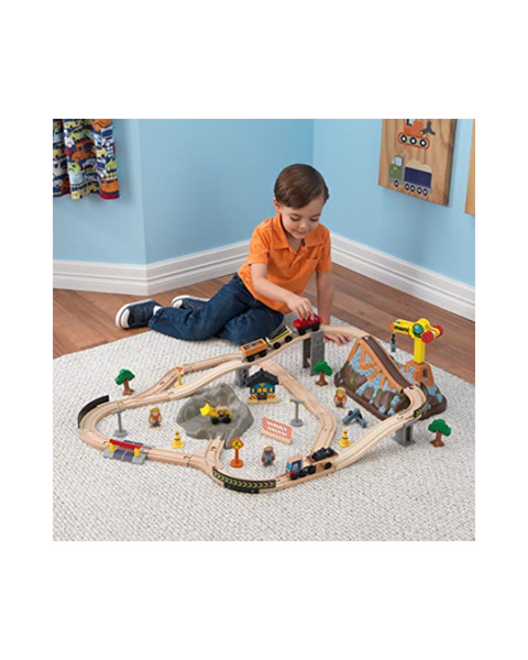 KidKraft Bucket Top Construction Wooden Train Set