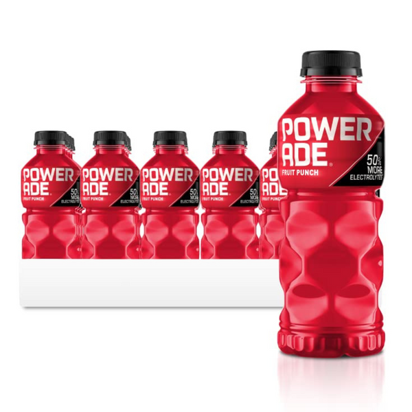 24 Bottles Of Powerade Sport Drinks (3 Flavors)