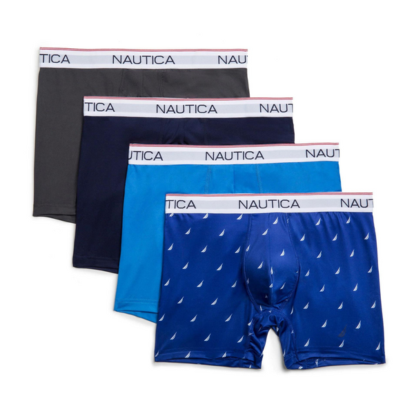4 Nautica Mens Stretch Performance Boxer Briefs (4 Styles)