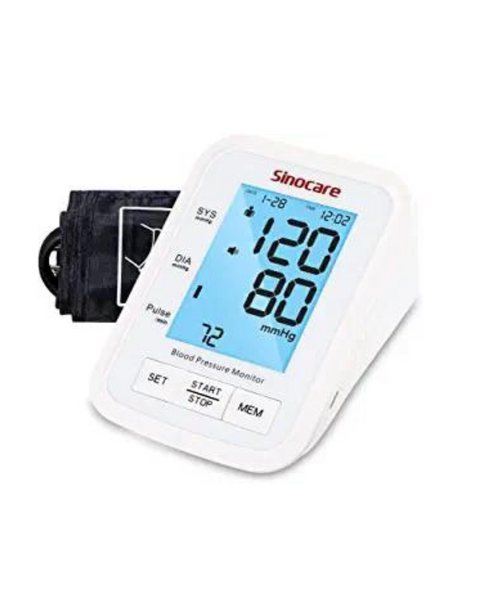 Sinocare Blood Pressure Monitor Upper Arm with 3-Color LCD Backlight Display