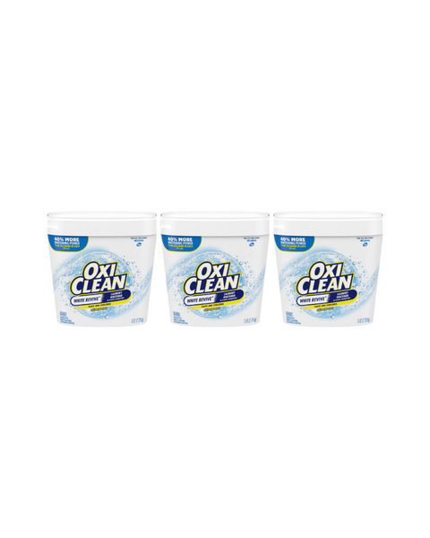 3 Tubs of OxiClean White Revive Laundry Whitener Stain Remover