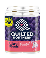 24 Mega Rolls = 96 Regular Rolls Of Quilted Northern Ultra Plush 3-Ply Toilet Paper