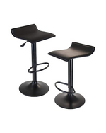 Winsome Set of 2 Obsidian Adjustable Backless Swivel Air Lift Stools