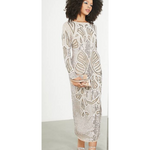 Asos Crystal Sequin Midi Dress In Blush