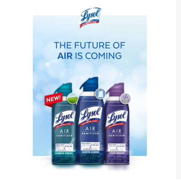 Claim A Coupon To Receive A Free Bottle of Lysol Air Sanitizer