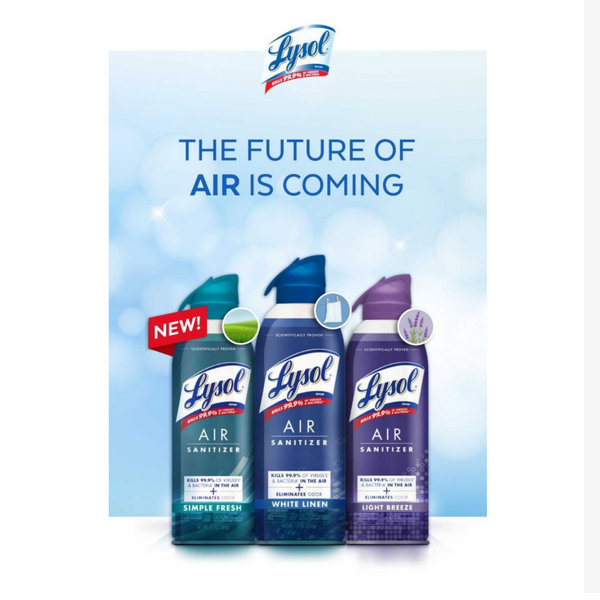 Solicite un cupón para recibir una botella gratis de desinfectante de aire Lysol