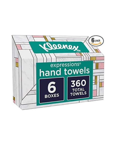 6 Boxes Of Kleenex Expressions Disposable Paper Hand Towels