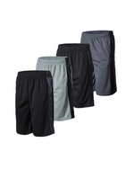 4 Pack Men's Activewear Quick Dry Basketball Shorts
