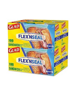 GLAD FLEXN’ SEAL Zipper Food Storage Sandwich Bags (400 Count)