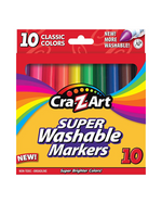 10 Pack Of Cra-Z-Art Classic Washable Broadline Markers