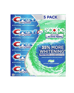 5 Pack Of 8.2oz Crest Complete Advanced + Scope Toothpaste