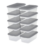10 Sterilite Set 6 Qt. Clear Plastic Storage Boxes with Lids