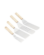 Amazon Basics 4-Piece Stainless Steel Barbeque Flat Griddle Spatula Set