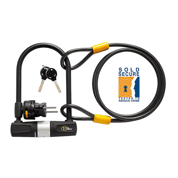 Candado en U para bicicleta de alta resistencia con cable
