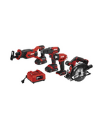 SKIL 20V 4-Tool Combo Kit, Includes Two 2.0Ah PWR CORE Lithium Batteries and One Charger