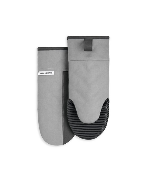 2-Pc KitchenAid Beacon Two-Tone Non-Slip Oven Mitt Set (Cool Grey/Frost Grey)