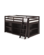 Roxy Wood Junior Loft Bed With Pull-Out Desk, Shelving, And Bookcase