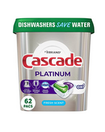 62 Cascade Platinum Dishwasher Detergent Pods