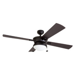 52 Inch Contemporary Indoor Outdoor Ceiling Fan with Light