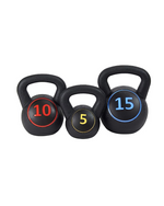 BalanceFrom Wide Grip Kettlebell Exercise Fitness Weight Set Of 5/10/15LB Weights