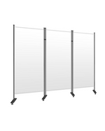 VEVOR 6 Ft 3 Panel Partition Room Dividers (89″x73″) with Wheels