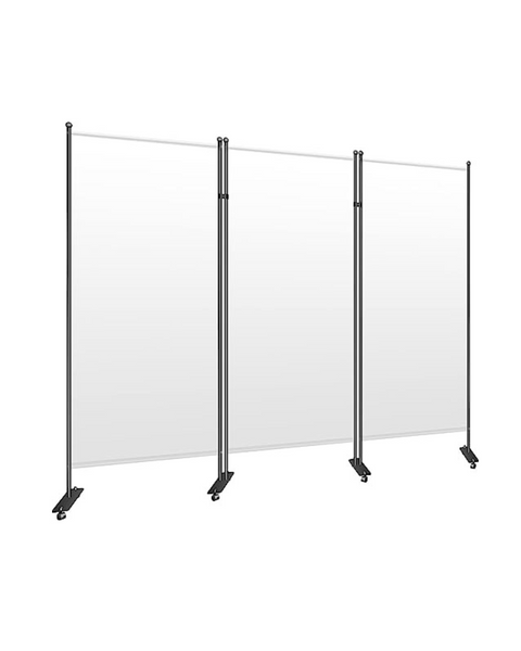VEVOR Divisores de ambiente de 3 paneles de 6 pies (89 ″ x 73 ″) con ruedas