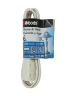 Woods 3-Outlet 16/2 Cube Extension Cord w/ Power Tap; 6-Feet