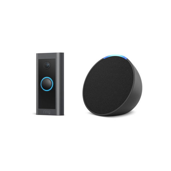 Paquete Ring Video Doorbell cableado con Echo Pop