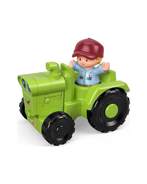 Figura de granjero y tractor cosechador útil para niños pequeños de Little People