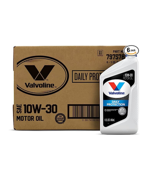 Case of 6 Valvoline Daily Protection 10W-30 Conventional Motor Oil