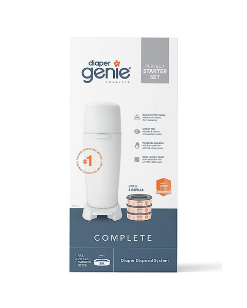Diaper Genie Complete Diaper Pail with 3 Refill Bags And 1 Filter