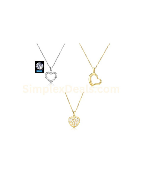 Women’s Boutique Heart Pendant Necklace or Bohemian Bracelet (Many Styles)
