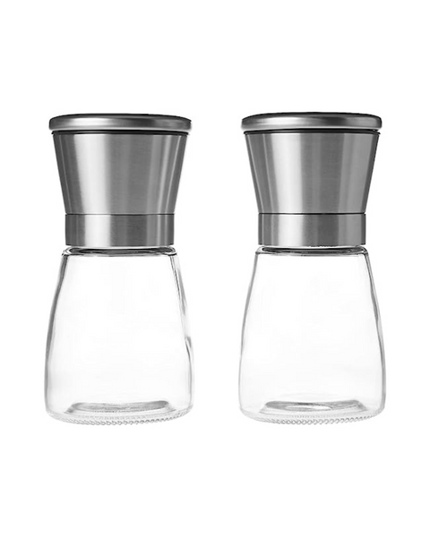 Juego de molinillo de sal y pimienta ajustable Amazon Basics