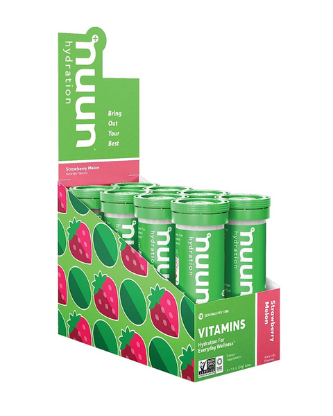 Nuun Vitamins: Vitamins + Electrolyte Drink Tablets, Strawberry Melon (8 Tubes, 96 Servings)