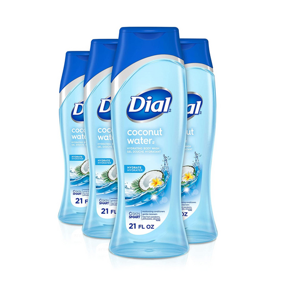 4 Bottles Of Dial Body Wash, Coconut Water