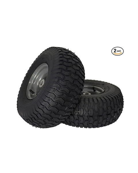 MARASTAR (paquete de 2) Reemplazo de conjunto de neumáticos delanteros para cortacésped de 15x6.00-6"