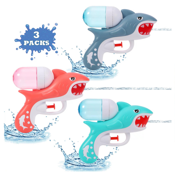 3 pistolas de agua Shark Squirt