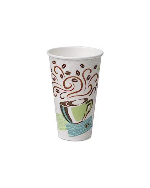 1,000 Count Dixie PerfecTouch 16 oz. Insulated Paper Hot Coffee Cups