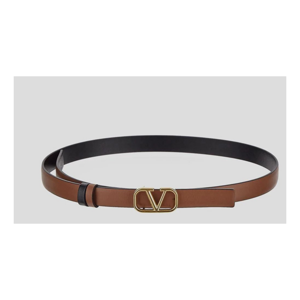 Valentino Women's VLogo Plaque Reversible Belt