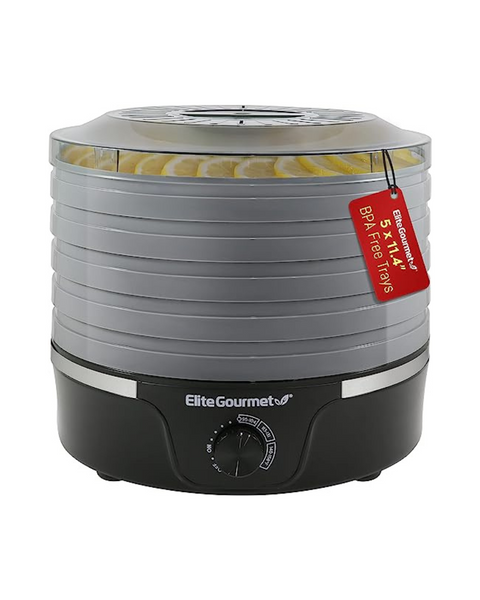 Elite Gourmet 5 BPA-Free 11.4″ Trays Food Dehydrator