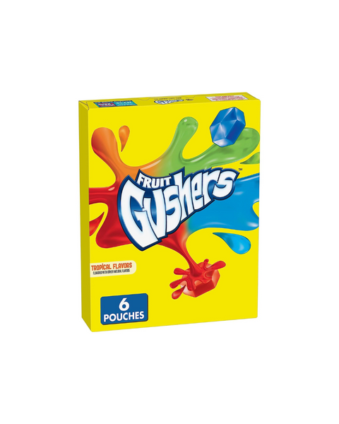Gushers Fruit Flavored Snacks, Tropical, Gluten Free, 0.8 oz, 6 ct