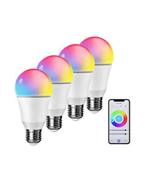 4 RGB Color Changing Alexa WiFi Smart Bulbs