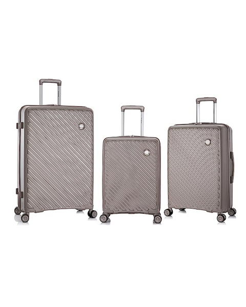 Rockland Prague 3-Piece Hardside Luggage with Spinner Wheels