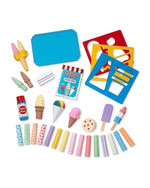 Melissa & Doug Ice Cream Shop Multi-Colored Chalk and Holders Play Set (33 Pieces)