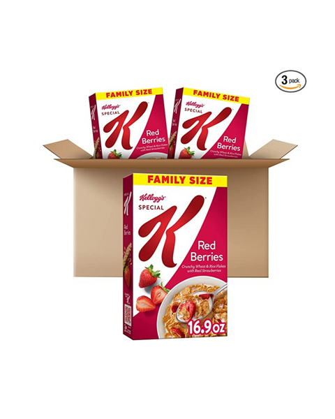 3 Family Sized Boxes of Special K Red Berries Cereal