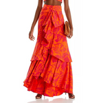 Andres Otalora Zayda Tie Front Maxi Skirt