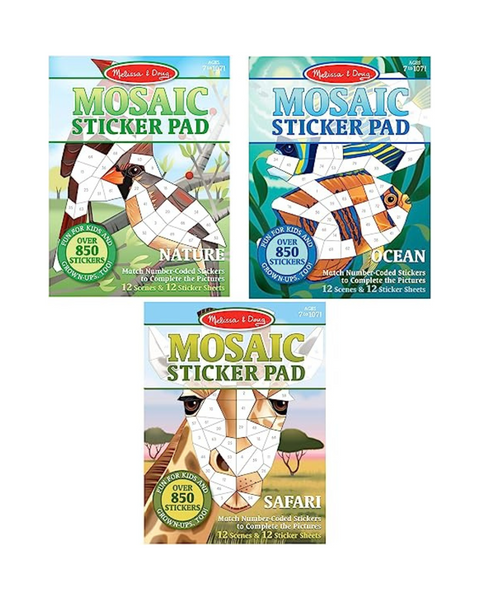 Melissa & Doug Mosaic Sticker Pad Bundle Play Set (3-Pack)