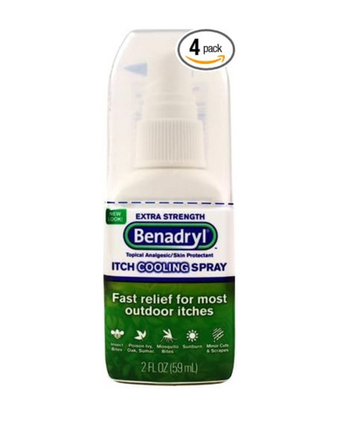 Benadryl Itch Stopping Spray, Extra Strength, 2 Ounce (Pack of 4)