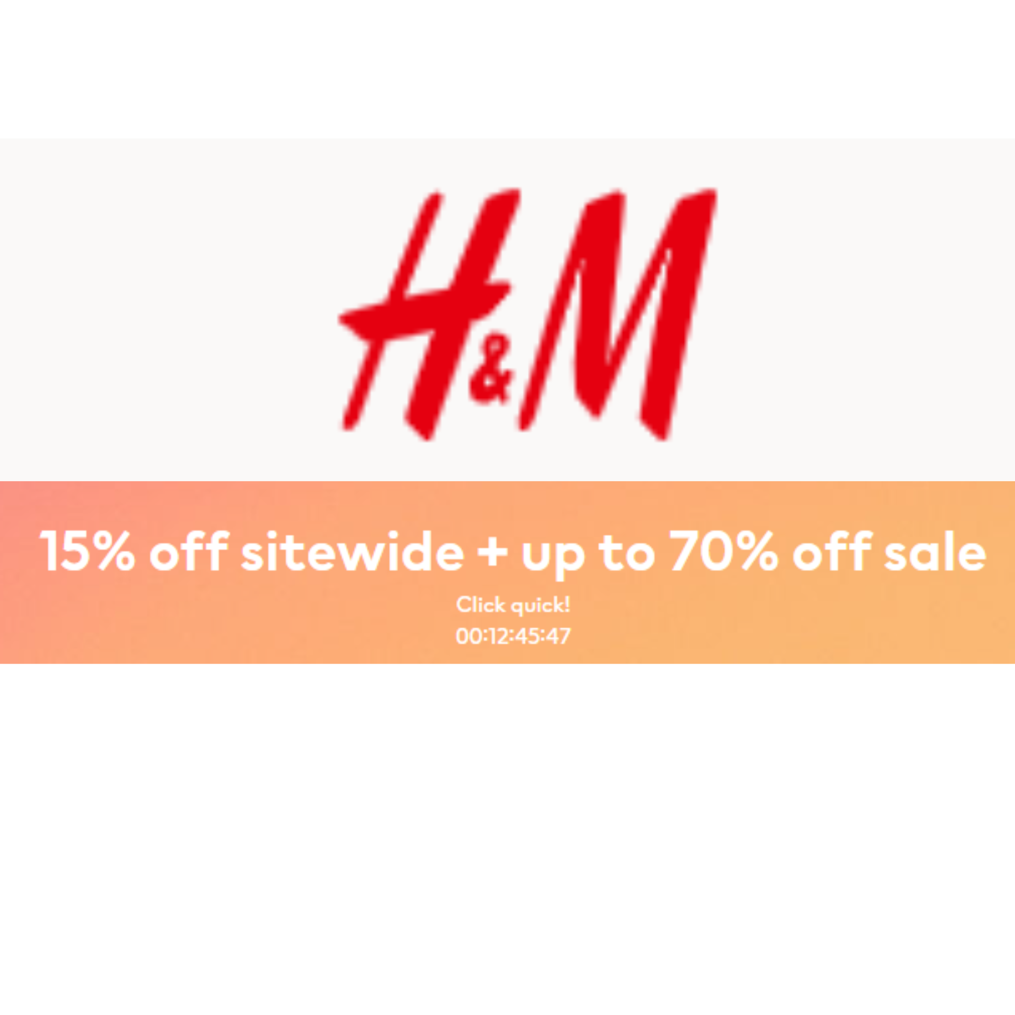 H&M 15% OFF EVERYTHING!